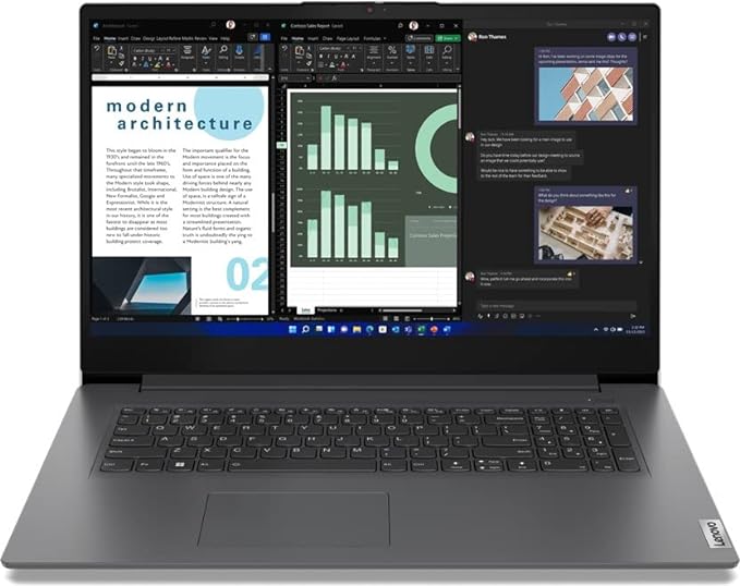 Lenovo Laptop | 17,3" | Intel U300 | 5 x 4.40 GHz | 24 GB RAM | 512 GB SSD | Win 11 | Grau