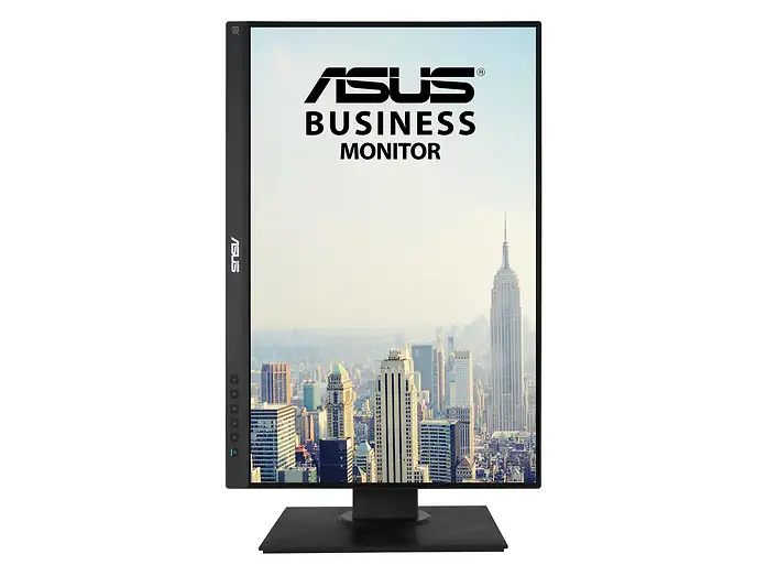 „ASUS Business Monitor mit schwarzem Rahmen, ins Hochformat gedreht“