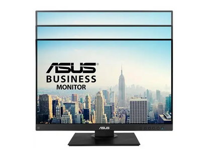  „Schwarzer ASUS Business Monitor in Hochformatposition auf rechteckigem Standfuß“