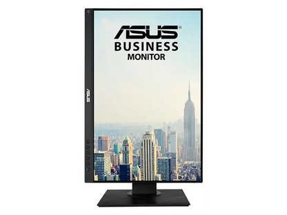  „Schwarzer ASUS Business Monitor in Hochformatposition auf rechteckigem Standfuß“