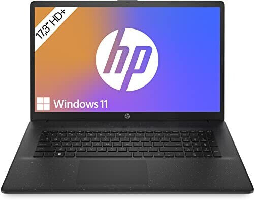 HP | 17,3" | Intel N4120 | 4 x 2.60 GHz | Win 11 Pro, Notebook mit 17,3 Zoll Display, Intel® Celeron® Prozessor, 16 GB RAM, 512 GB SSD, Intel UHD Graphics, Schwarz
